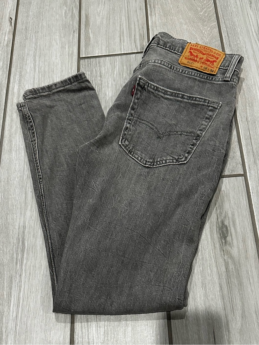 Levi's Gray Straight-Leg 512 Jeans